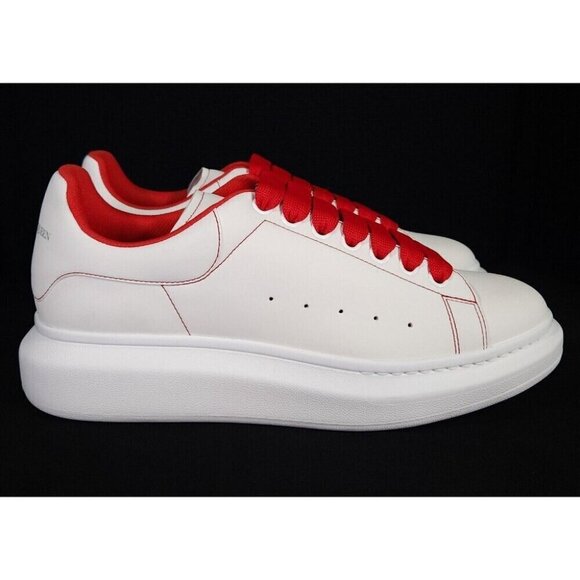 Alexander Mcqueen Larry Oversized Sneakers 43 10 E Mens White Red - Picture 5 of 12